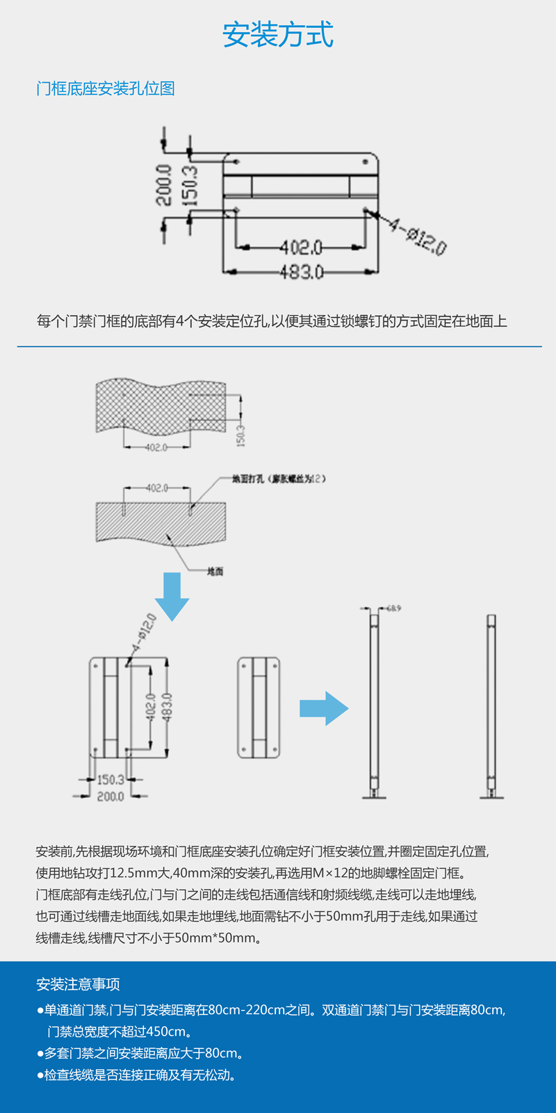 BRC-04F超高頻RFID通道門禁系統支持EPC C1 G2（ISO18000-6C）協議，適用于各類物流、倉儲、圖書、檔案、人員考勤管理